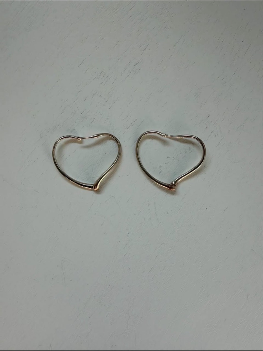 Sterling Silver Elsa Peretti Open Heart Hoops
